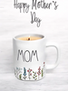 Beautiful Mother's Day Stoneware Mug  Reusable Candle
