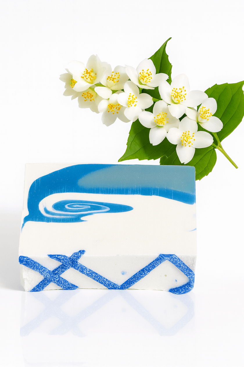  Jasmine Blossom Artisan Soap Bars, each hand-poured loaf capturing the essence of a sun-drenched garden