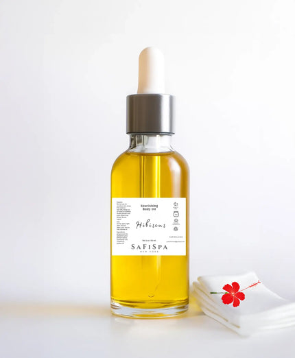 Hibiscus body oil for nourishing skins shop now 