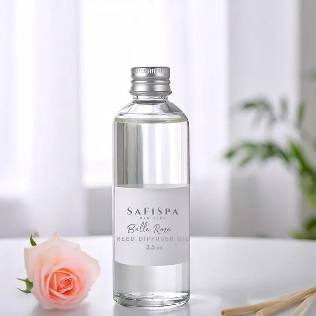 Aromatic oil reed diffuser in minimalist design, perfect for refreshing any room