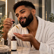 SaFiSpa Tobacco + Spice beard oil for men, 2 oz nourishing beard oil used during a luxury men's grooming routine