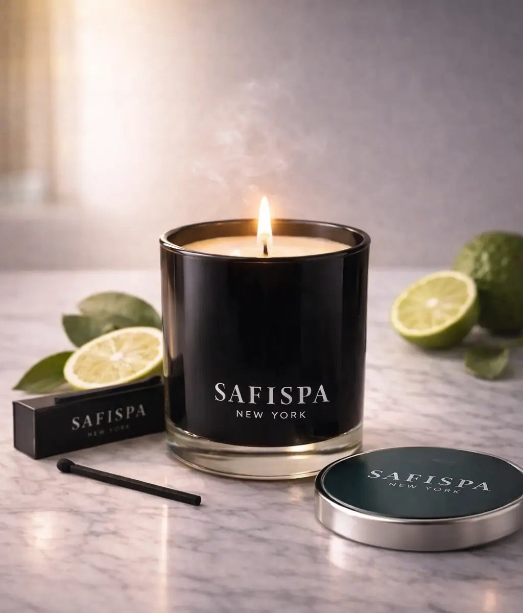 Premium bergamot candle made with natural soy wax, uplifting citrus aroma for spa-like relaxation and stress relief at home. Best bergamot candle with fresh citrus scent, clean burn, strong fragrance throw, and elegant minimalist luxury design.