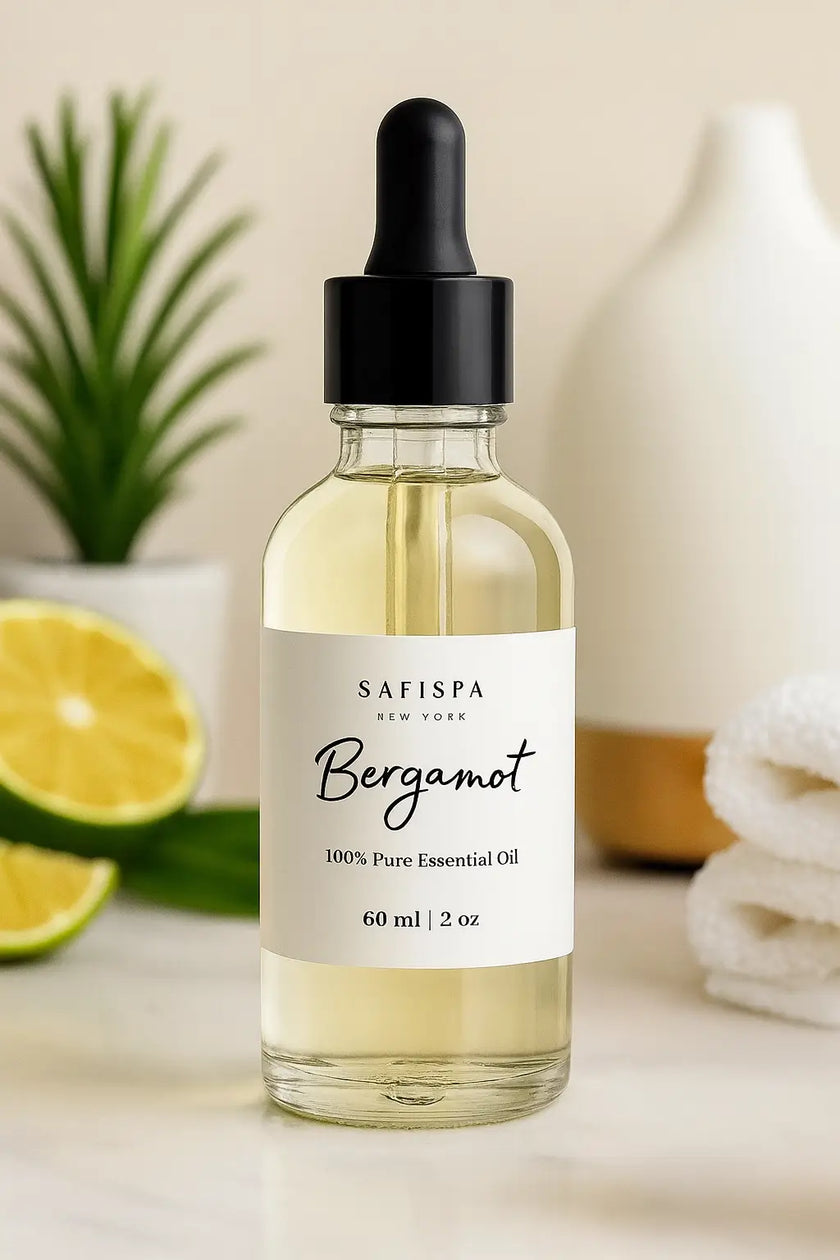 Elevate your space with our 100% Pure Bergamot Essential Oil, a bright, citrus-meets-floral aromatherapy experience designed for everyday wellness.