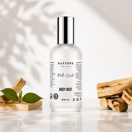 SaFiSpa Palo Santo body mist and fragrance body spray with Palo Santo wood, 3.4 oz