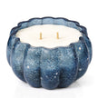 A handcrafted blue sculptural candle vessel from SaFiSpa’s bespoke collection, featuring a unique artisan ceramic design and dual wick for a refined luxury experience.
