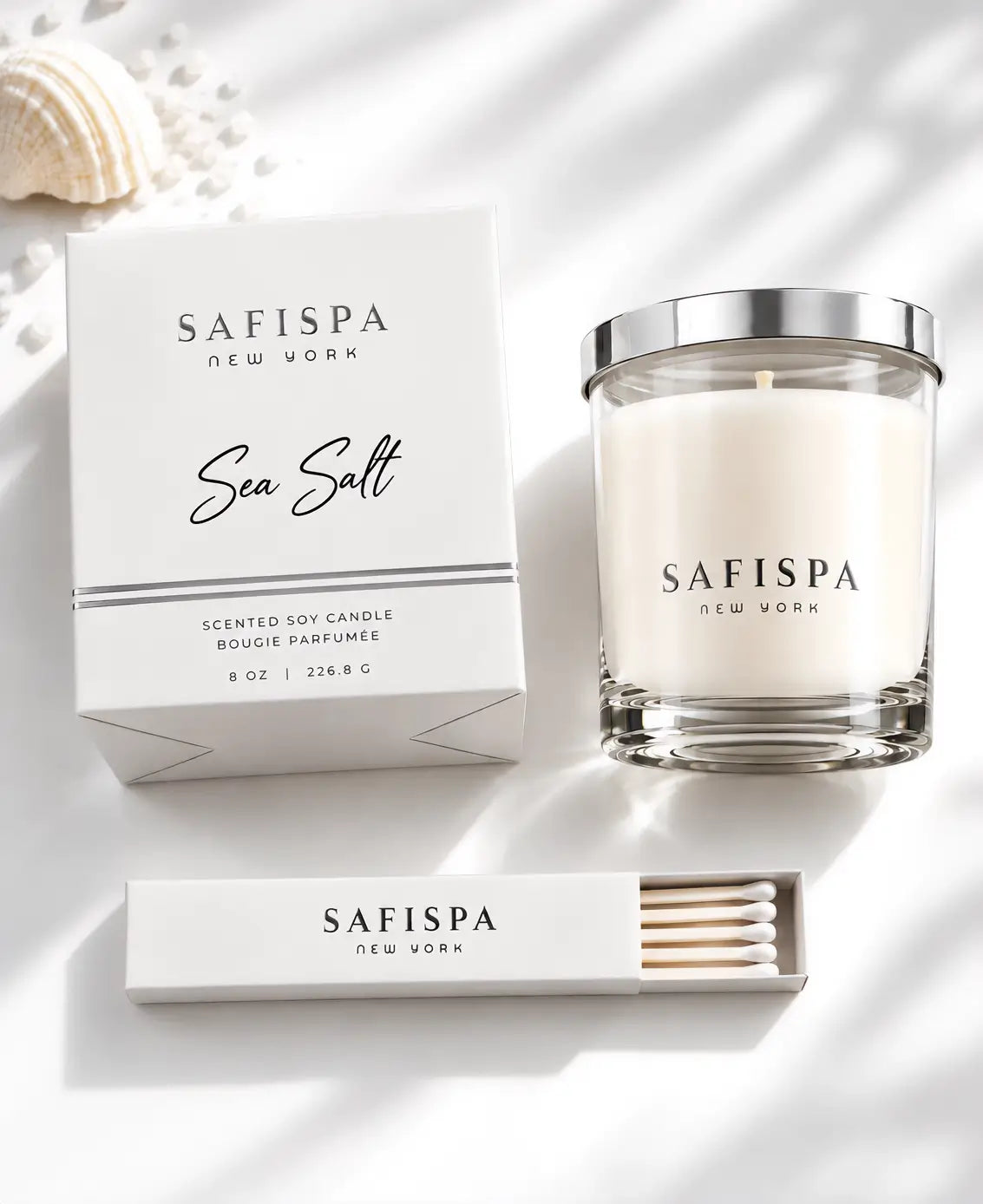 scented sea salt candle made in new york, give your home the perfect gift shop best home candles 
