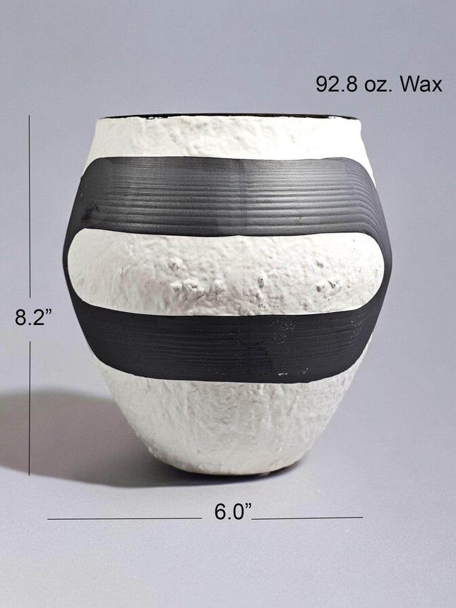 Elegant marble-patterned glass candle holder - Design your own scents