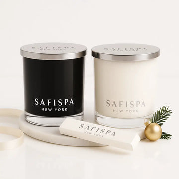 luxury  Candle Duo Set, Black Jar Candle, White Jar Candle, lscented candle gift set