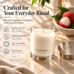 SaFiSpa Fresh Lychee soy candle with cotton wick, premium fragrance and 50+ hour burn time