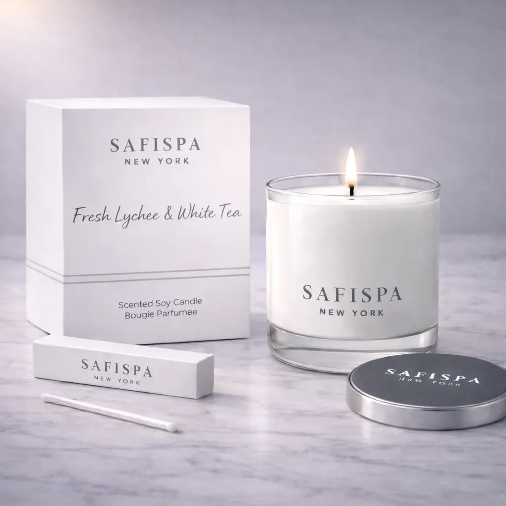 Fresh Lychee & White Tea Candle | Luxury Soy Candle for a Spa-Fresh Home