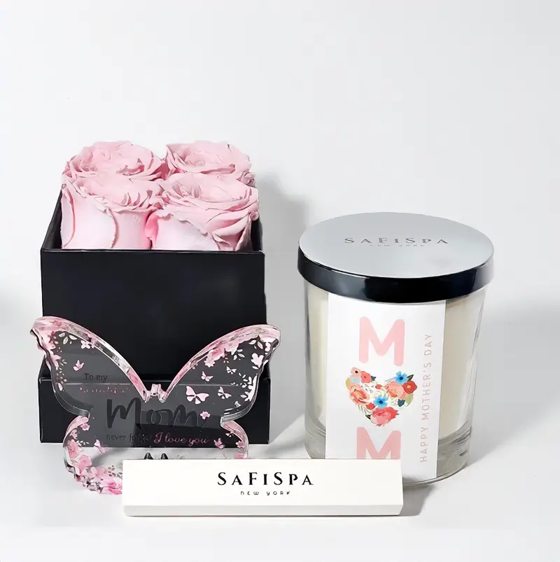 mothers day gift set  forever pink  flowers