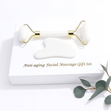 Unlock a youthful glow with our Jade Roller & Gua Sha Set. Promotes smoother skin, reduces puffiness, and enhances radiance.