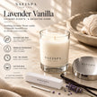 SaFiSpa Lavender Vanilla soy candle with natural soy wax, cotton wick, premium fragrance and 50+ hour burn time