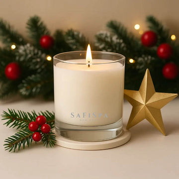Holiday Cheer Christmas Candle

Luxury soy Christmas candle — pine, cinnamon and  bergamot, long-lasting holiday candle for cozy, festive home fragrance.