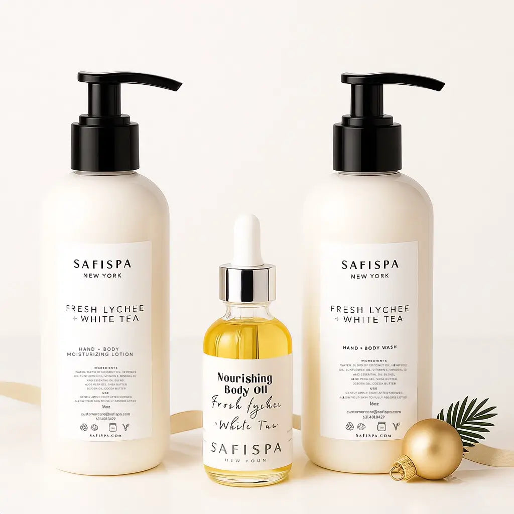 gift set nourishing-body-care-gift-set-skin-lotion-oil-wash