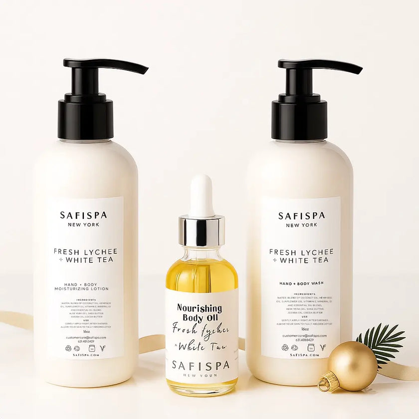 gift set nourishing-body-care-gift-set-skin-lotion-oil-wash