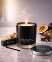 Best passion fruit candle made with natural soy wax, bold tropical scent, strong fragrance throw, and elegant minimalist design for luxury living spaces.