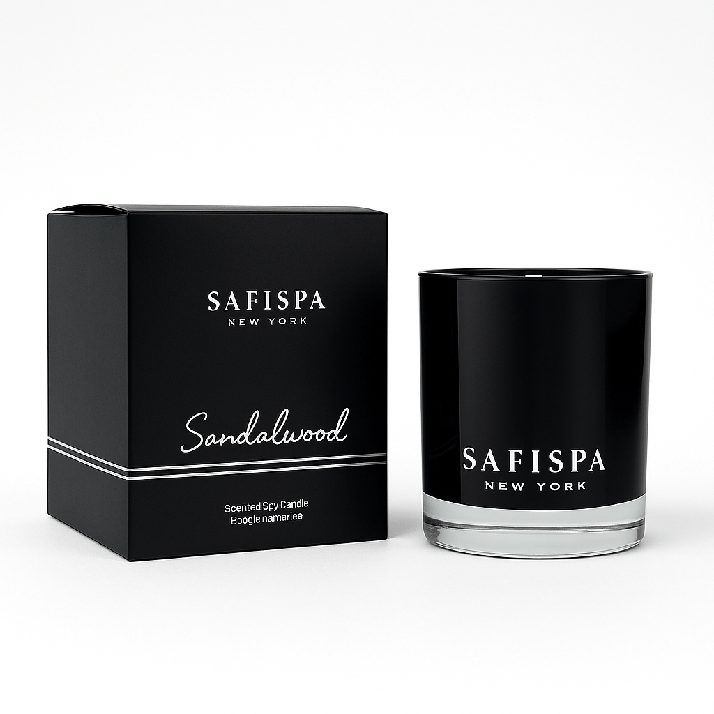 best sandalwood candle.  Safispa Sandalwood Candle: Luxurious soy candle featuring warm sandalwood, invigorating saffron, and delicate orchid for deep relaxation