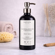 sandalwood vetiver body wash luxury bathroom marble countertop skincare routine spa aesthetic safispa