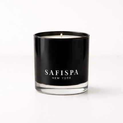 Best sandalwood candle made with natural soy wax, deep woody scent, clean burn, strong fragrance throw, modern luxury home ambiance