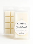 Sandalwood Soy Wax Melts by SaFiSpa in warm amber-brown pack