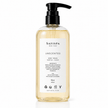 SaFiSpa Unscented Body Wash 16 oz gentle moisturizing body cleanser with aloe vera, coconut oil and botanical ingredients on a clean white background.